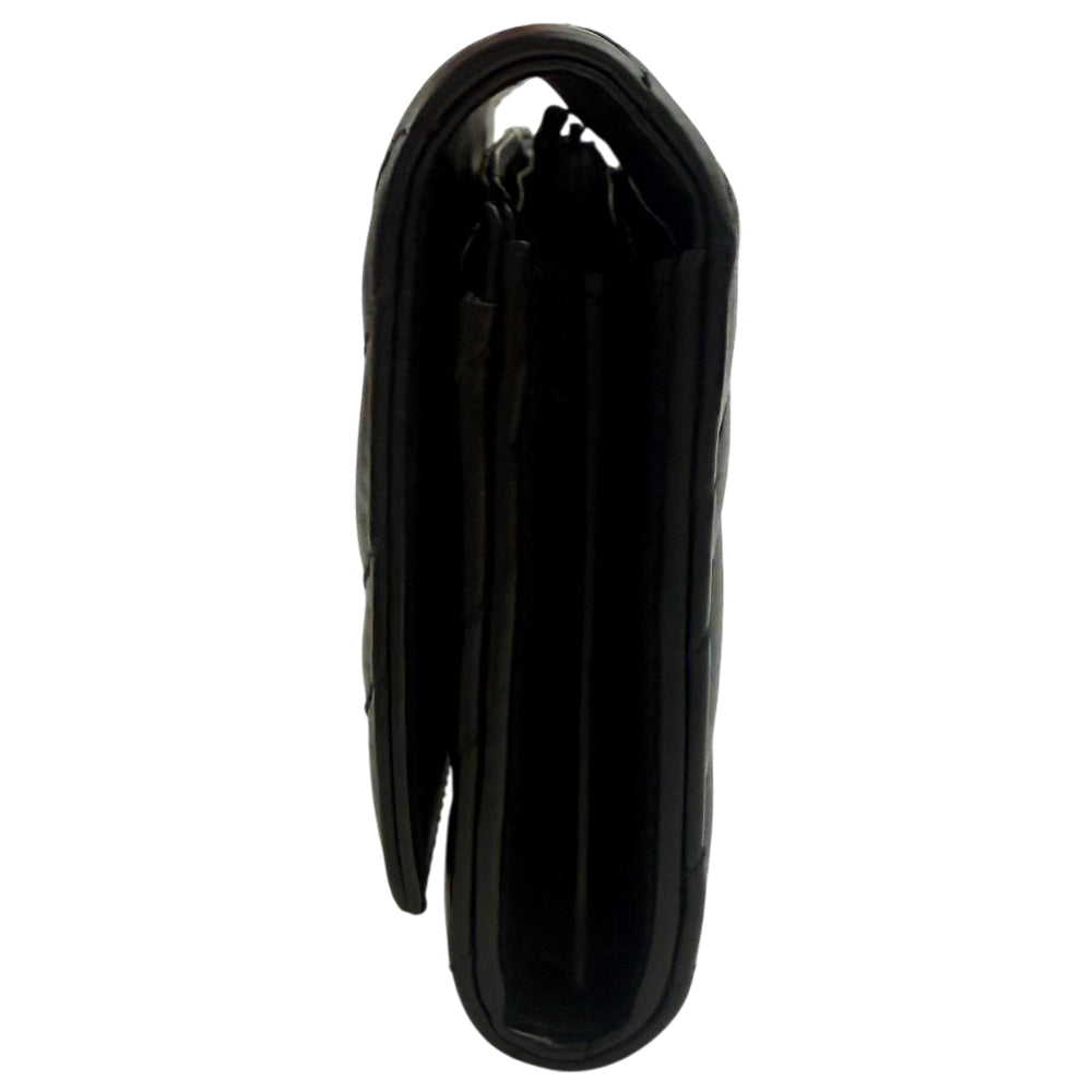 GUCCI Marmont Chevron Black Leather Purse LHQ1312