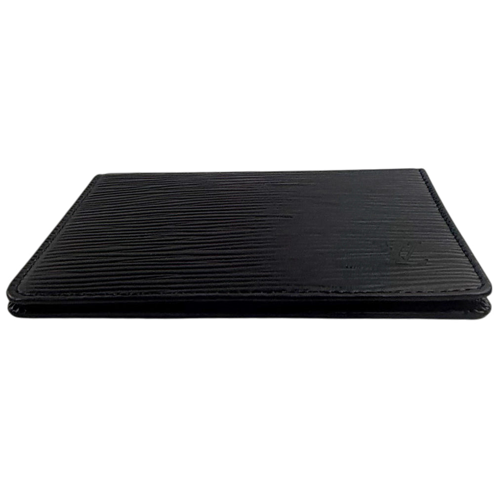LOUIS VUITTON Black Leather Epi ID Card Holder LHQ1318