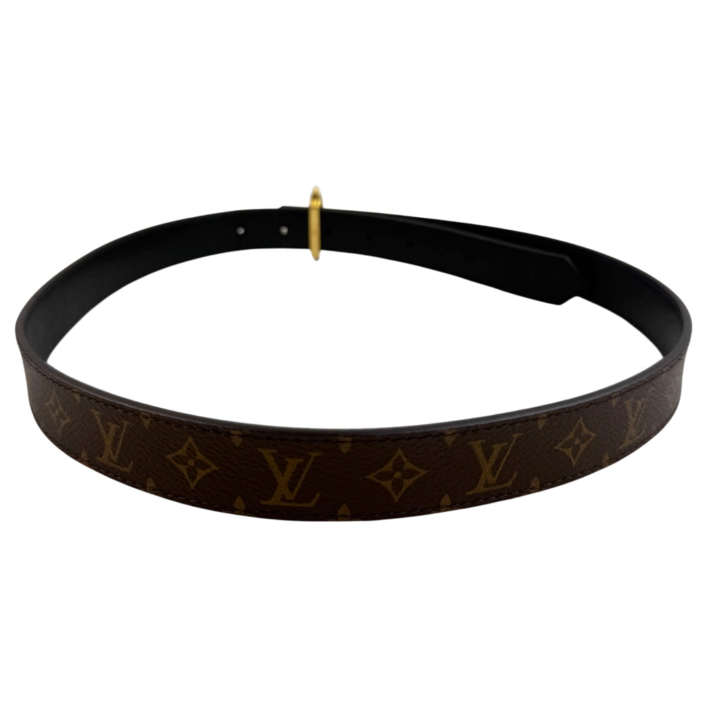 LOUIS VUITTON Monogram Flowergram Reversible Belt Size 32 LHQ1321