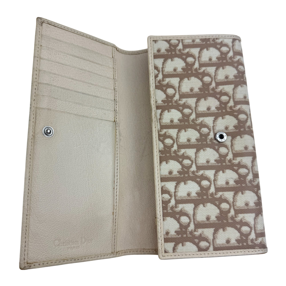 CHRISTIAN DIOR Trotter Flower Long Purse LHQ1325