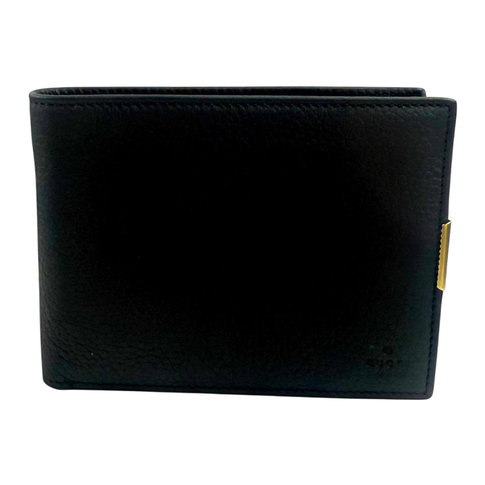 GUCCI Black Leather Bifold Wallet With Box LHQ1327