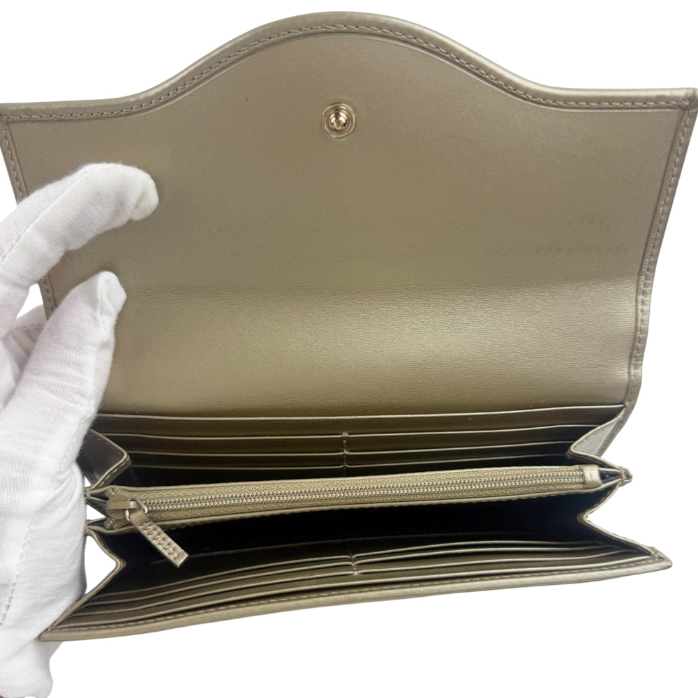 GUCCI GG Supreme Canvas & Leather Long Purse LHQ1334