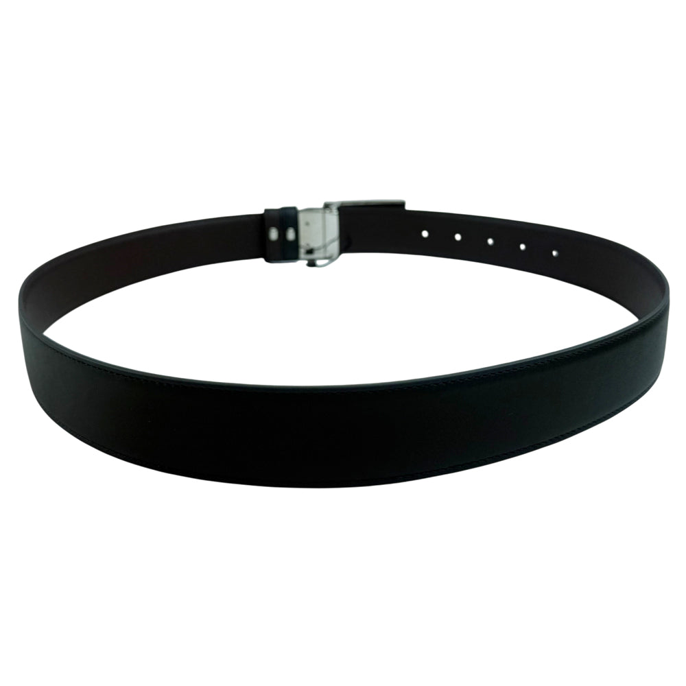 GUCCI Square G Buckle Reversible Black/Brown Leather Belt Size 36" LHQ1336