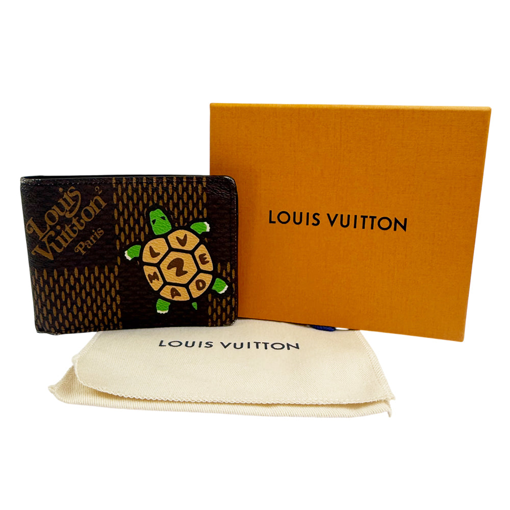 LOUIS VUITTON x Nigo Turtle Brown Wallet LHQ1339