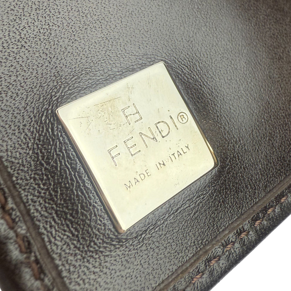 FENDI Zucca Canvas & Leather Bifold Wallet With Box LHQ1341