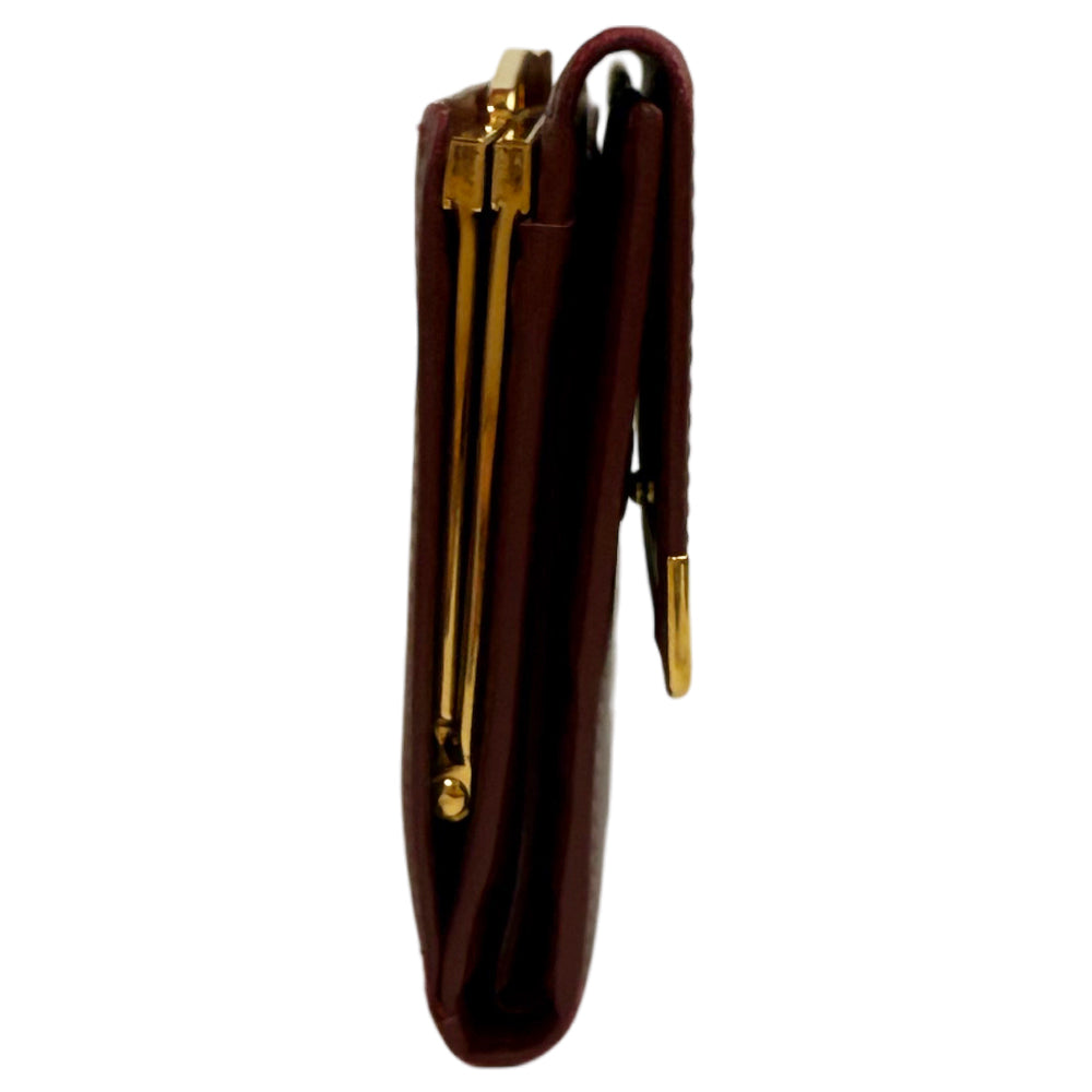 CARTIER Must Line Leather Long Purse Bordeaux LHQ1351