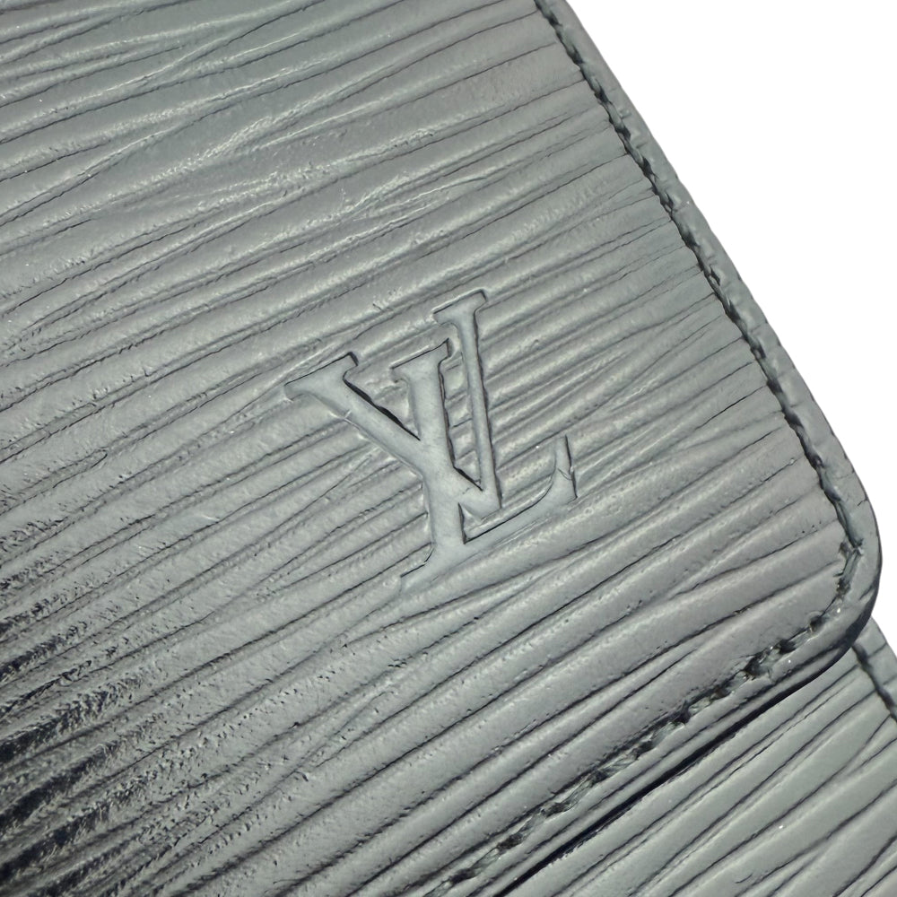 LOUIS VUITTON Sarah Epi Black Leather Long Purse LHQ1356