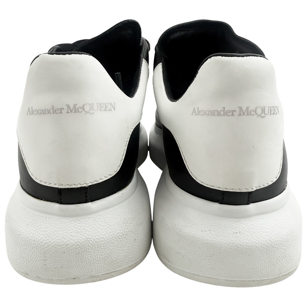 ALEXANDER MCQUEEN Black & White Leather Trainers Size 6 LHQ1358