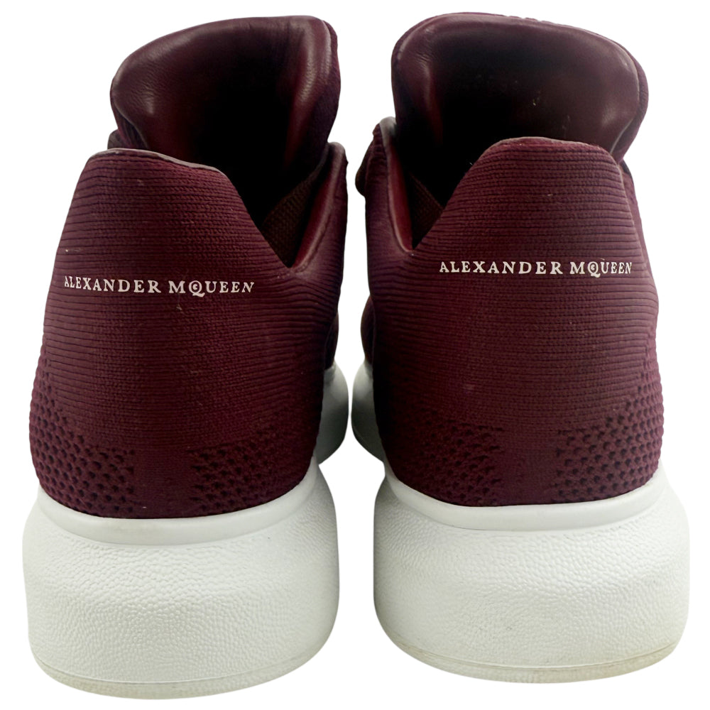ALEXANDER MCQUEEN Burgundy & White Canvas Trainers Size 6 LHQ1359