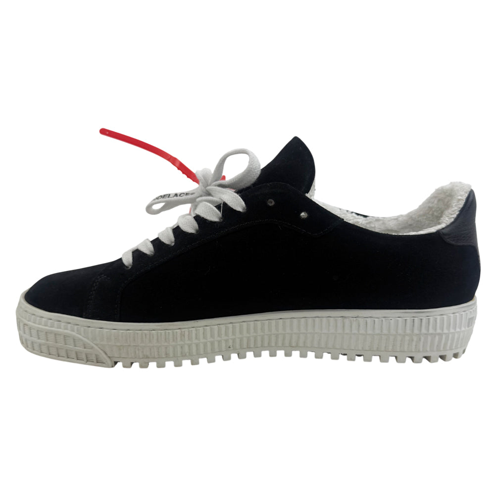 OFF-WHITE Black & White Suede Arrow Trainers Size 6 LHQ1361