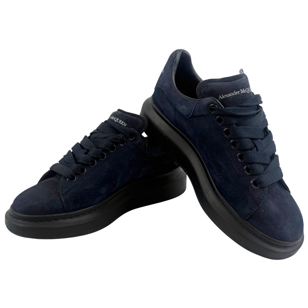 ALEXANDER McQUEEN Blue Suede Trainers Size 6 LHQ1362