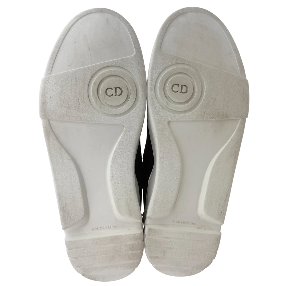 CHRISTIAN DIOR B17 Black & Red Canvas Trainers Size 6 LHQ1364