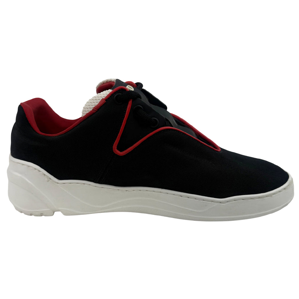 CHRISTIAN DIOR B17 Black & Red Canvas Trainers Size 6 LHQ1364