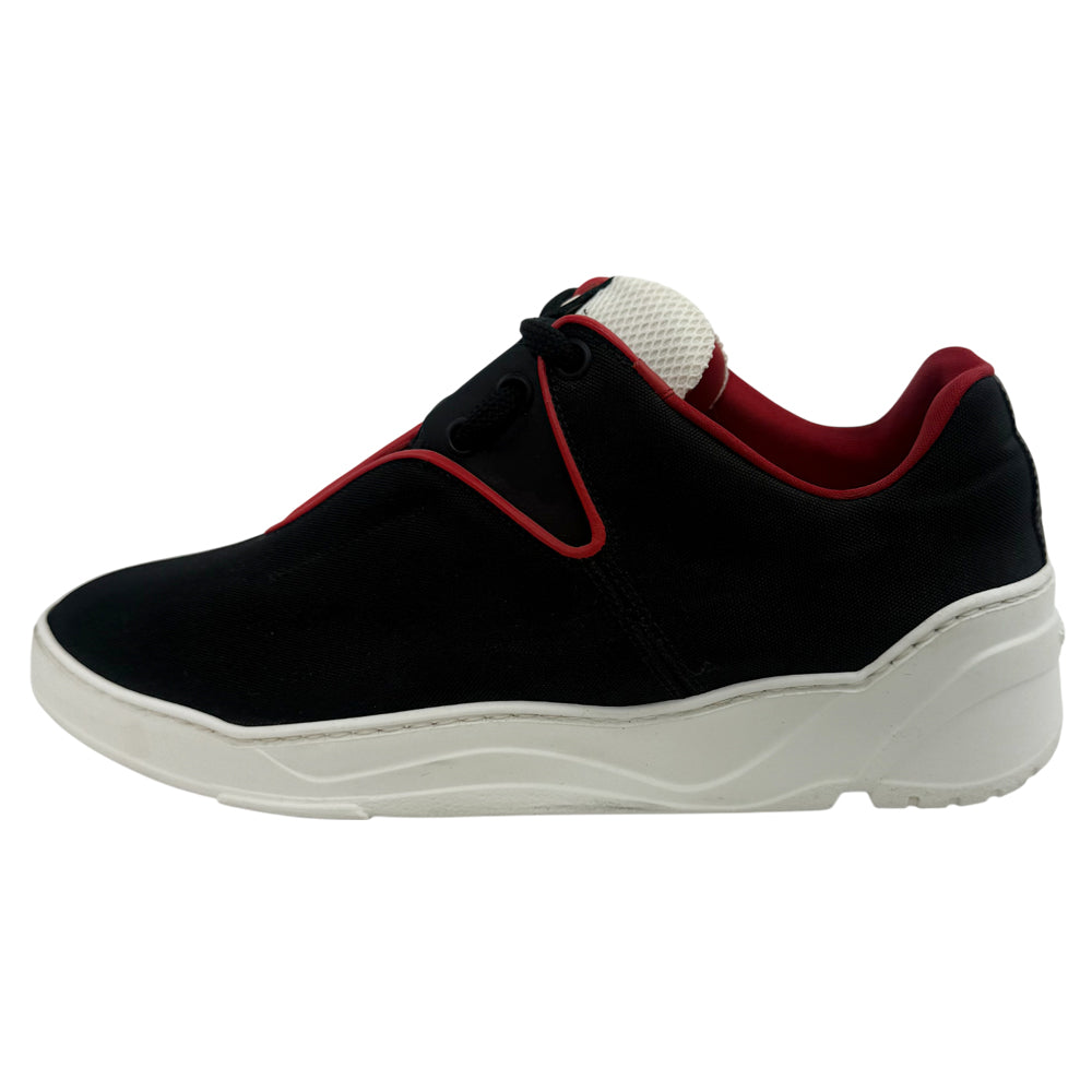CHRISTIAN DIOR B17 Black & Red Canvas Trainers Size 6 LHQ1364