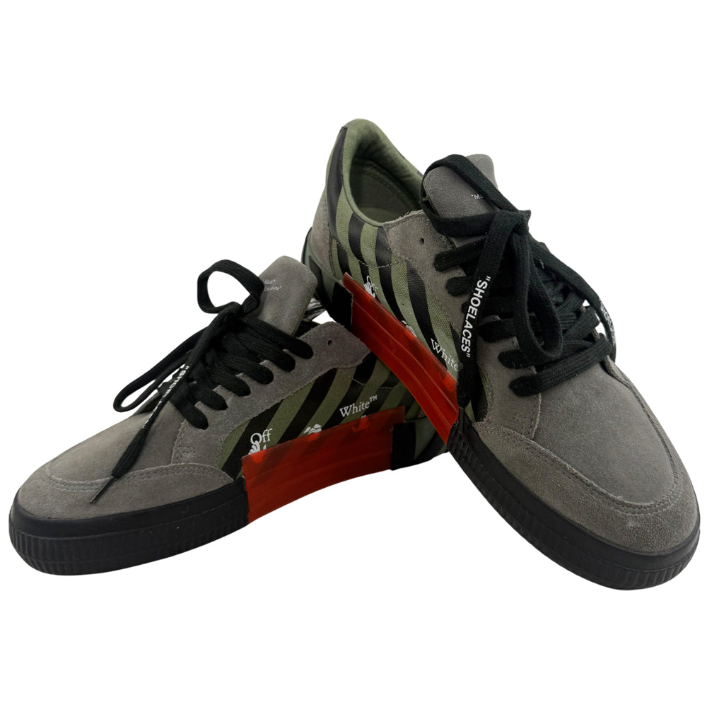 OFF-WHITE Khaki Suede Vulcan Trainers Size 7 LHQ1371