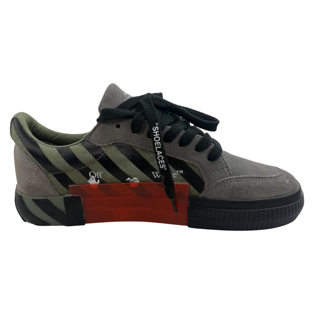 OFF-WHITE Khaki Suede Vulcan Trainers Size 7 LHQ1371