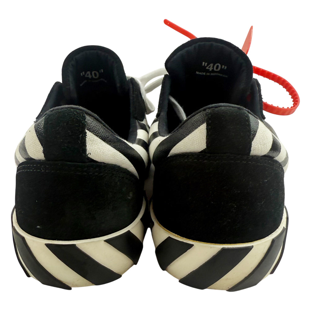 OFF-WHITE White & Black Suede Vulcan Trainers Size 7 LHQ1372