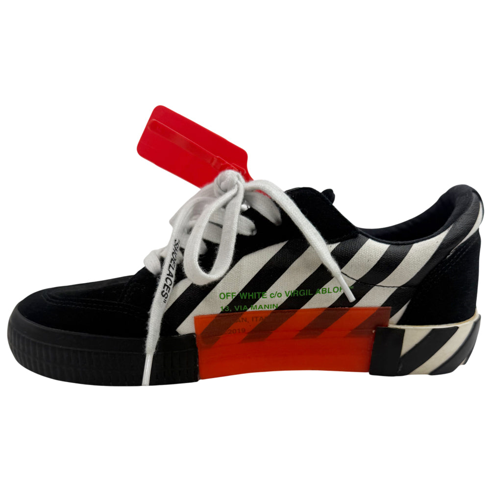 OFF-WHITE White & Black Suede Vulcan Trainers Size 7 LHQ1372