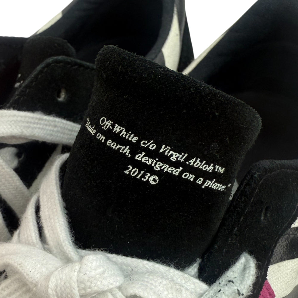 OFF-WHITE White & Black Suede Vulcan Trainers Size 7 LHQ1372
