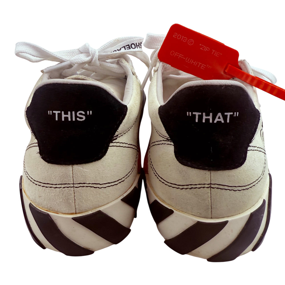 OFF WHITE Cream & Black Trainers Size 5 UK LHQ1375