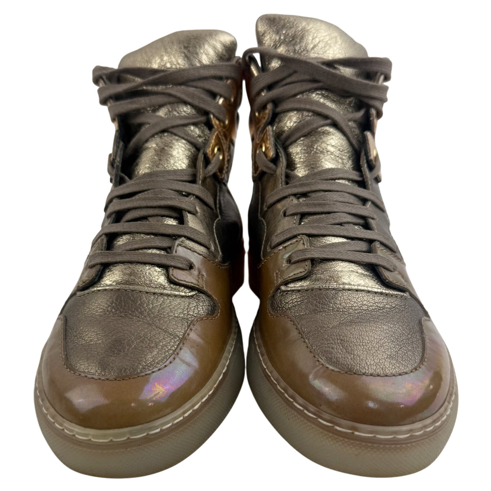 BALENCIAGA Gold Hightops Size 37 4 LHQ1378