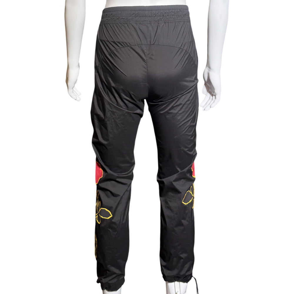 PALM ANGELS Black Rose Track Pants Size XS LHQ1396