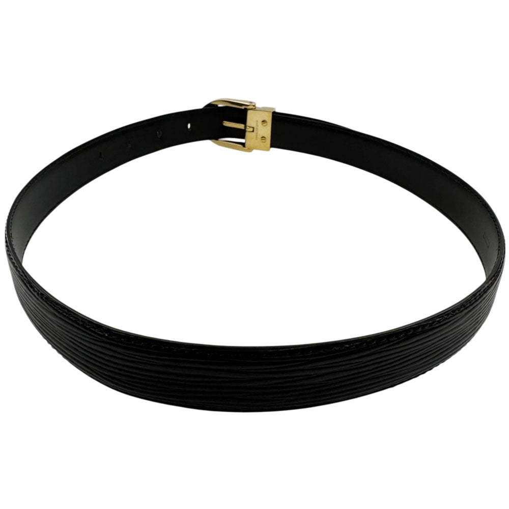 LOUIS VUITTON Black/Red Twin Set Epi Leather Belts Size 34"/44" LHQ1408