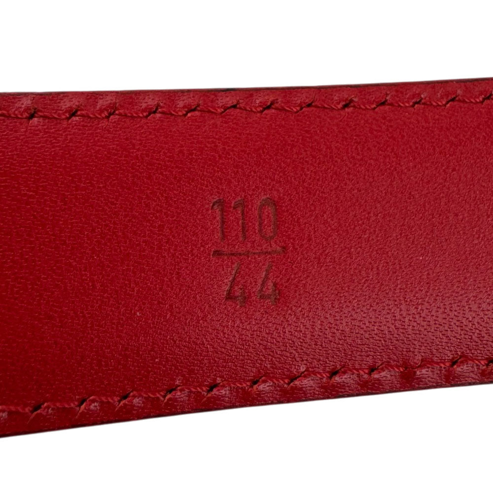 LOUIS VUITTON Black/Red Twin Set Epi Leather Belts Size 34"/44" LHQ1408