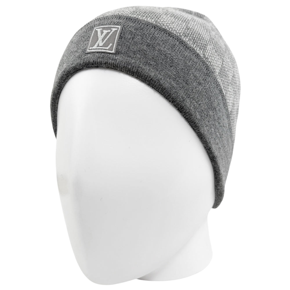 LOUIS VUITTON Grey Damier Beanie Hat LHQ1416