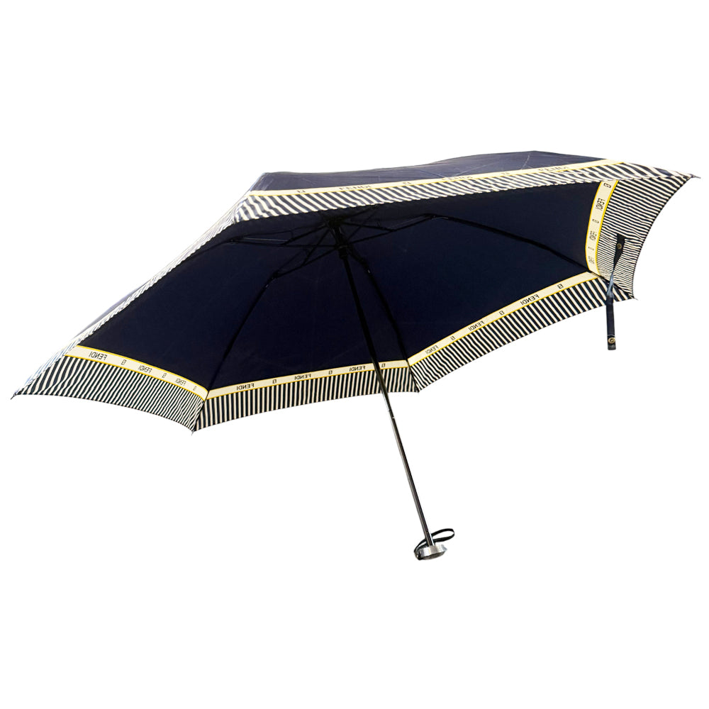 FENDI Navy Blue Folding Umbrella LHQ1421