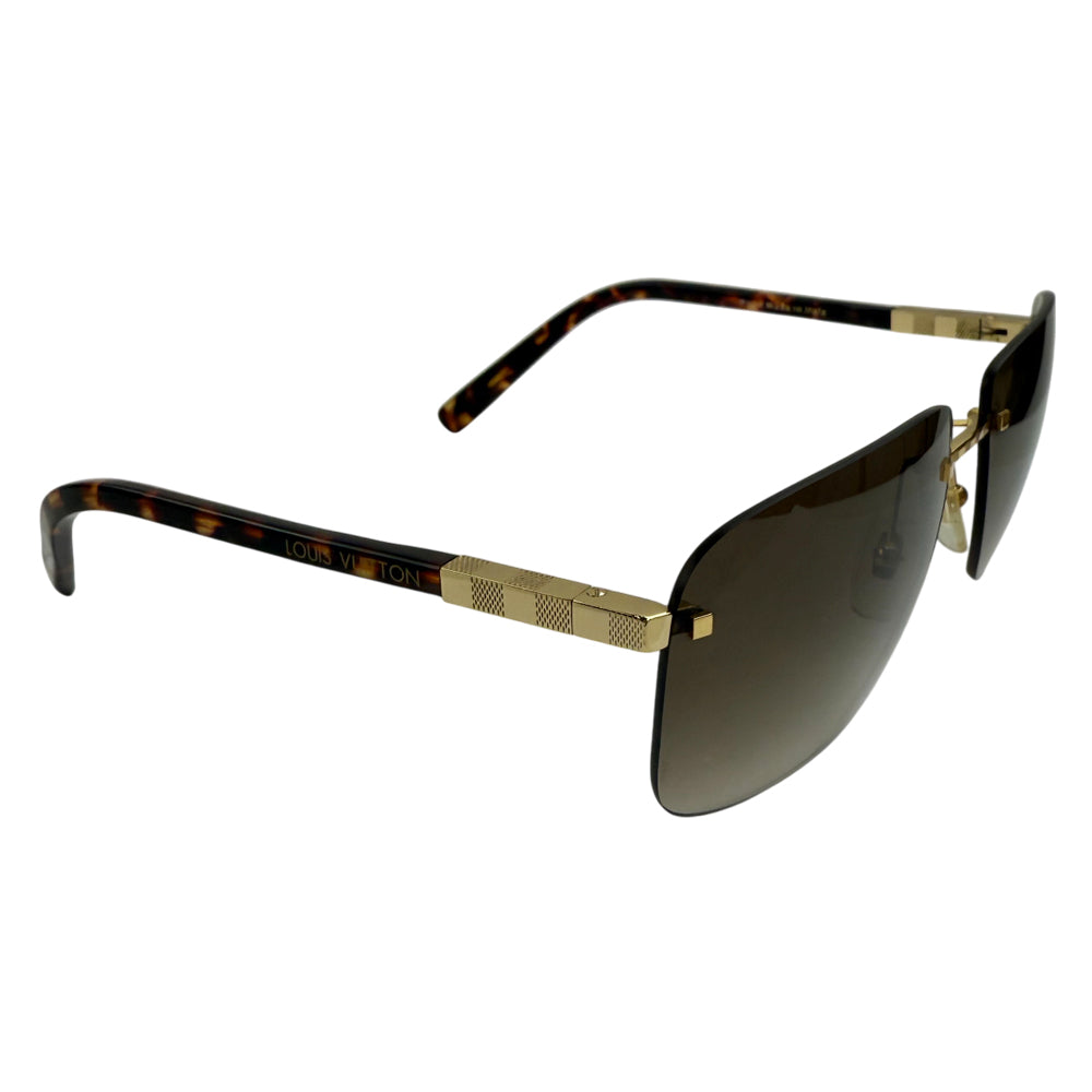 LOUIS VUITTON Damier Attitude Pilote Sunglasses LHQ1430