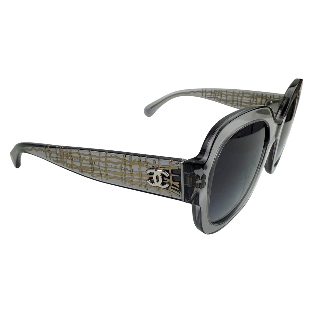 CHANEL Square/Round Grey Sunglasses LHQ1434