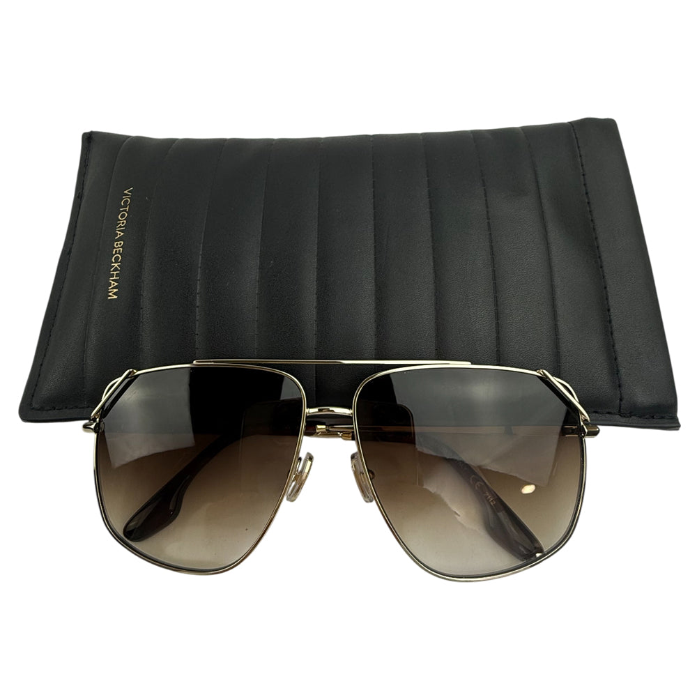 VICTORIA BECKHAM Silver Aviator Sunglasses LHQ1437