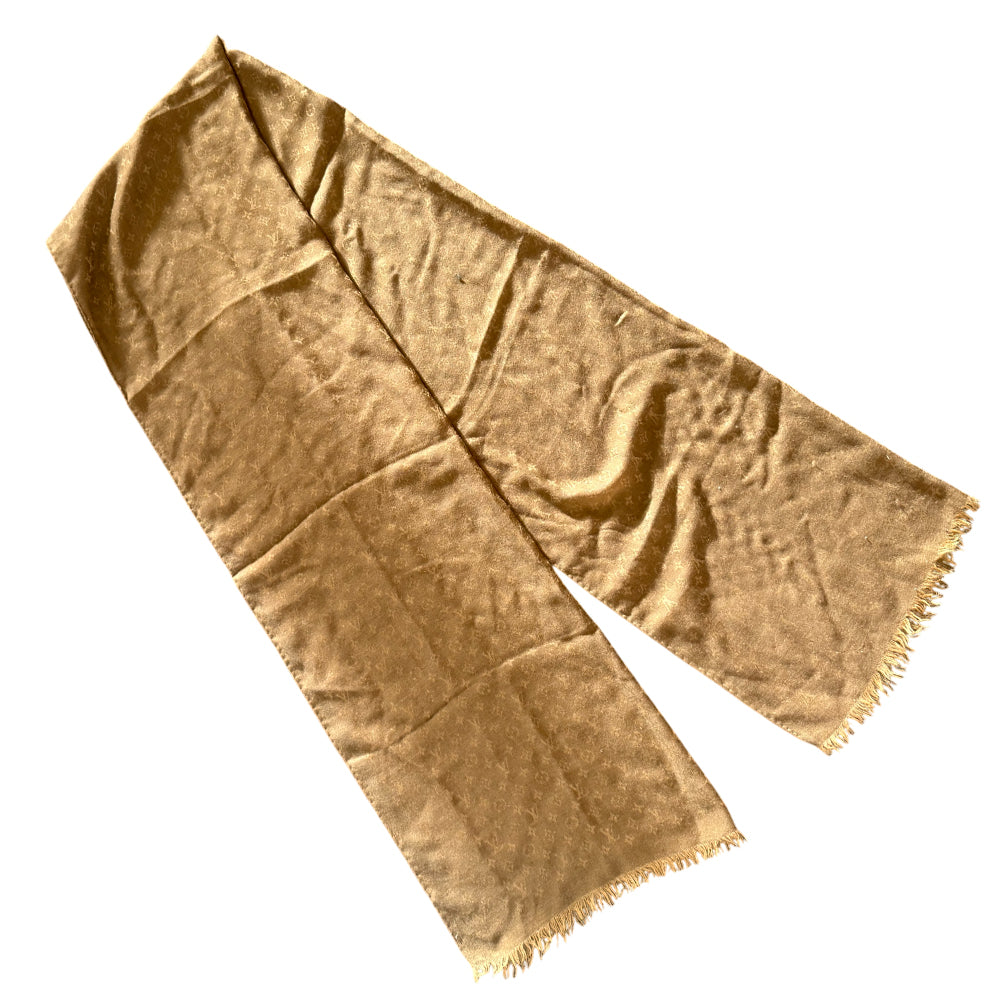 LOUIS VUITTON Monogram Brown scarf LHQ1441