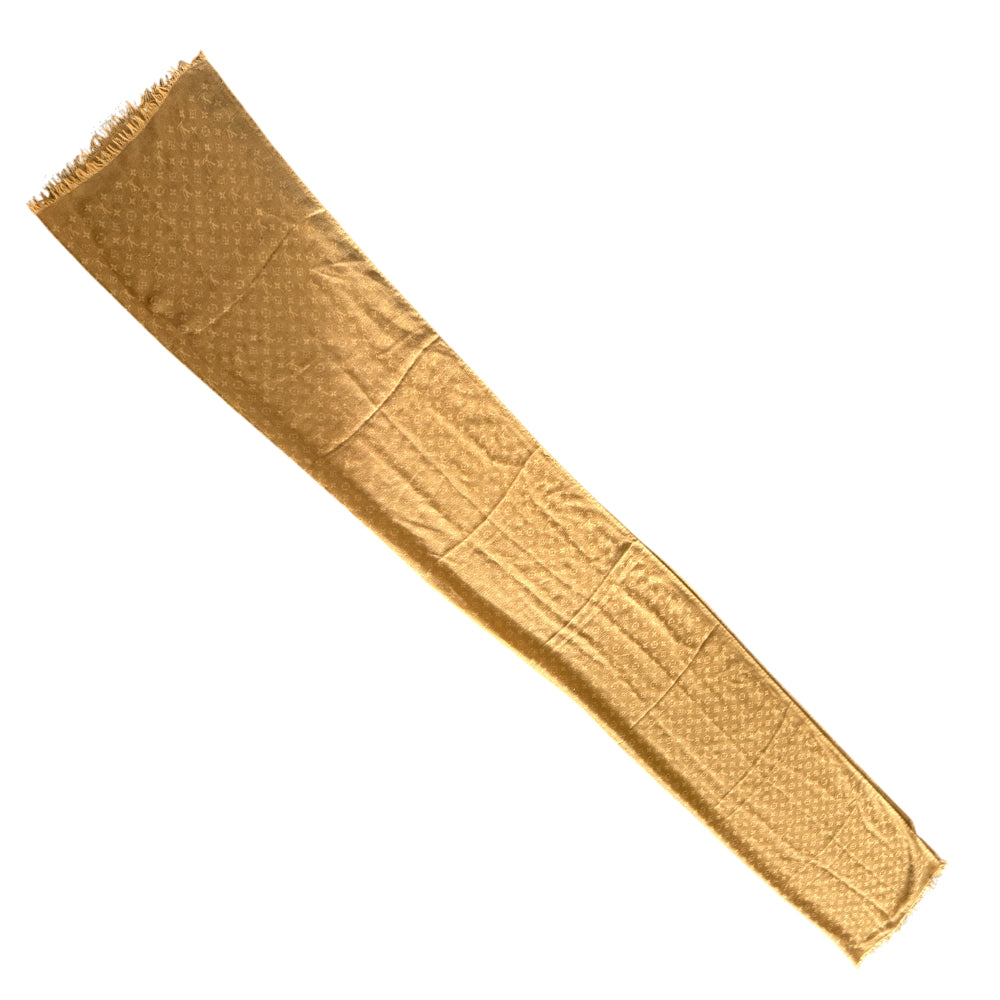 LOUIS VUITTON Monogram Brown scarf LHQ1441