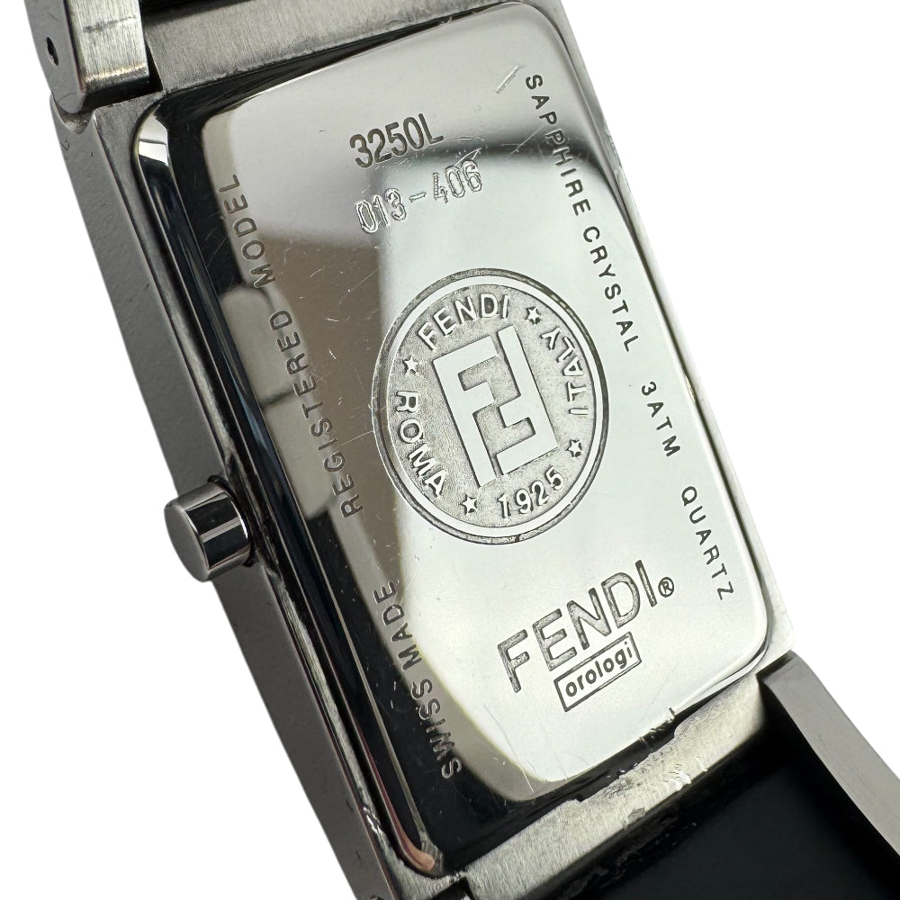 FENDI Silver Pearl Dial Stainless Steel Bangle Watch LHQ1444