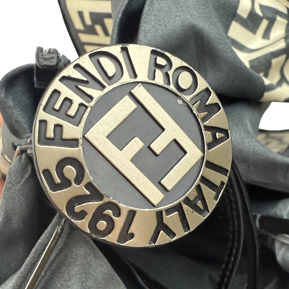 FENDI Black FF Zucca Folding Umbrella LHQ1454