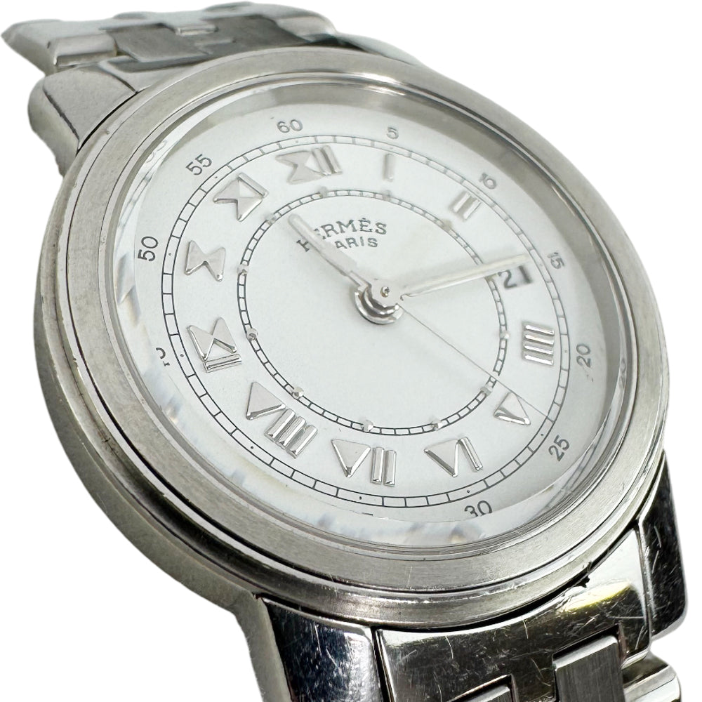 HERMES Ladies Carrick Silver Watch LHQ1463