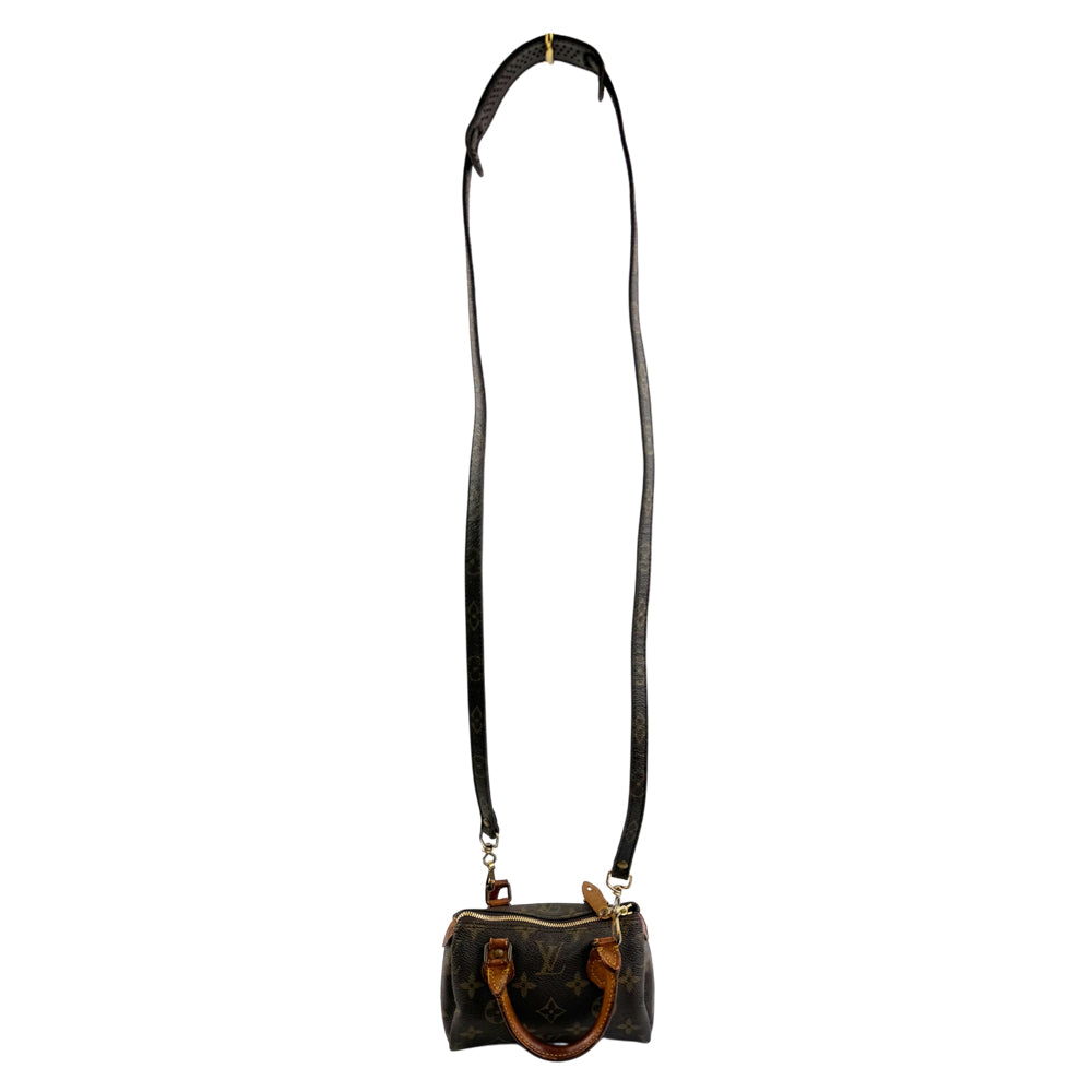 LOUIS VUITTON Mini Nano Speedy Monogram Shoulder Bag LHQ1468