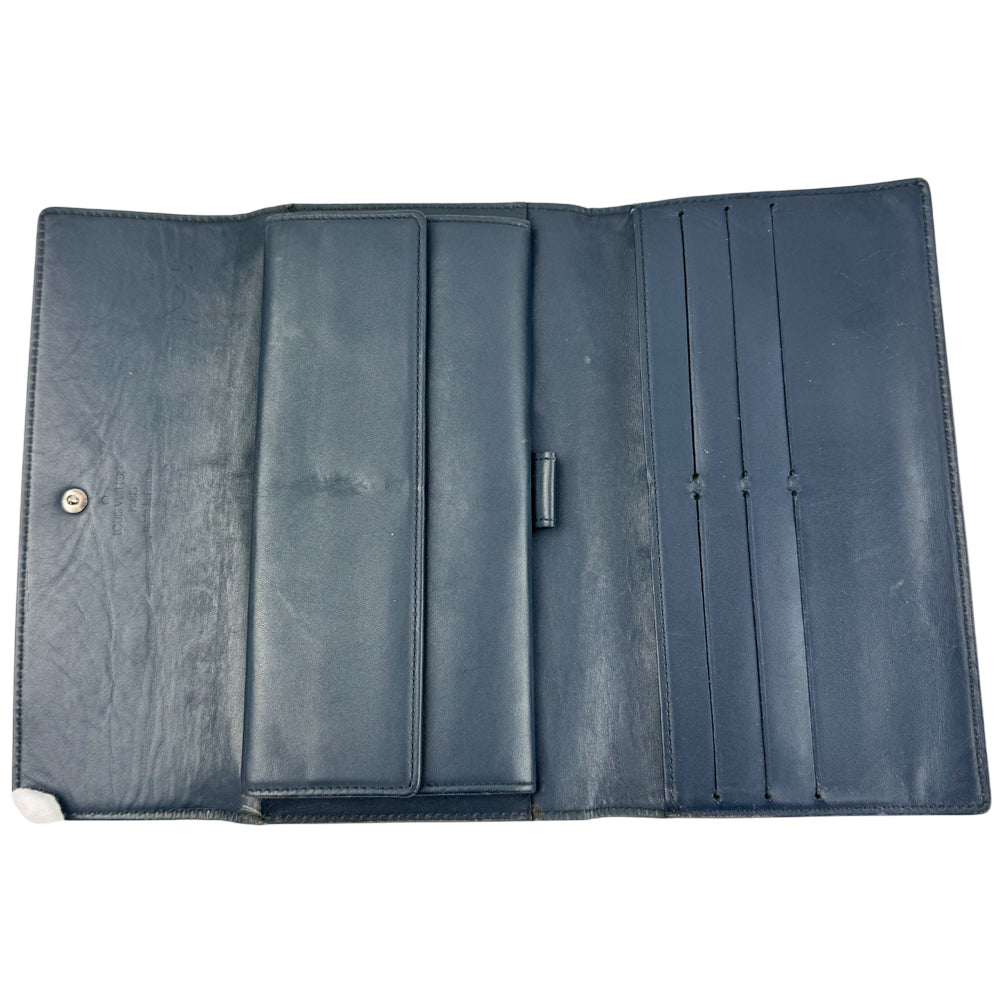 LOUIS VUITTON Sarah Empreinte Vernis Patent Leather Long TriFold Purse LHQ1469