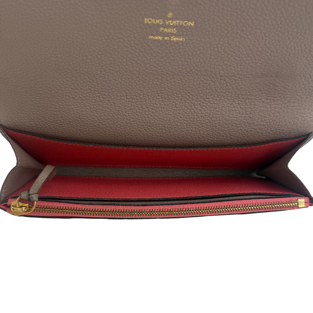 LOUIS VUITTON Emily Empreinte Pink Leather Long Purse LHQ1481