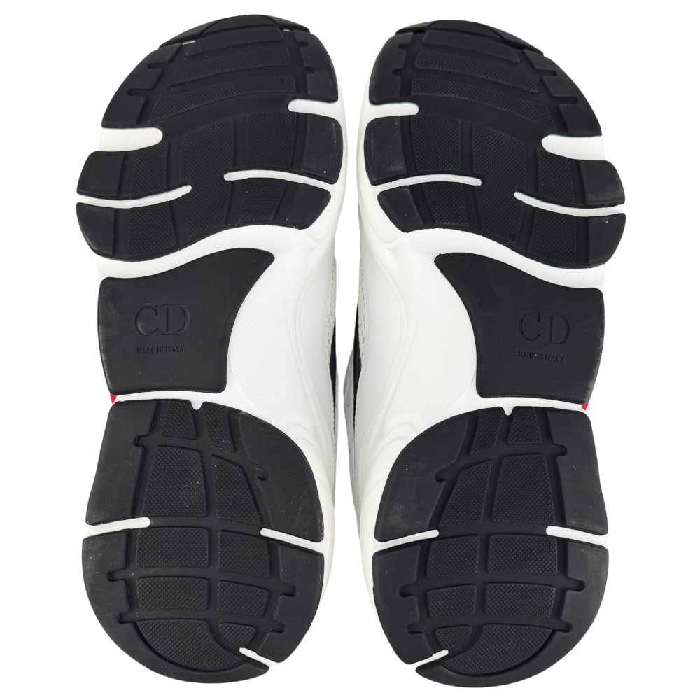 CHRISTIAN DIOR B22 White & Black Trainers Size 7 UK LHQ1487