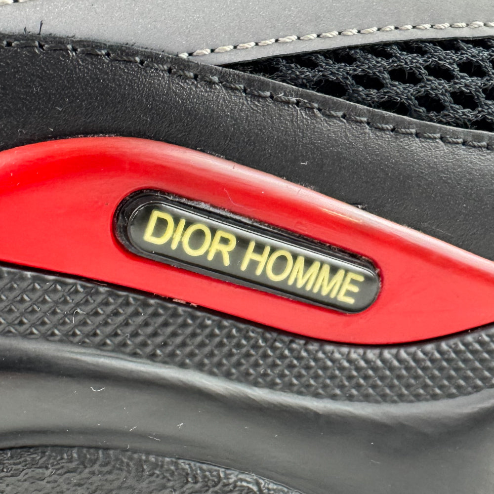 CHRISTIAN DIOR B22 Black & Grey Trainers Size 8 UK LHQ1488