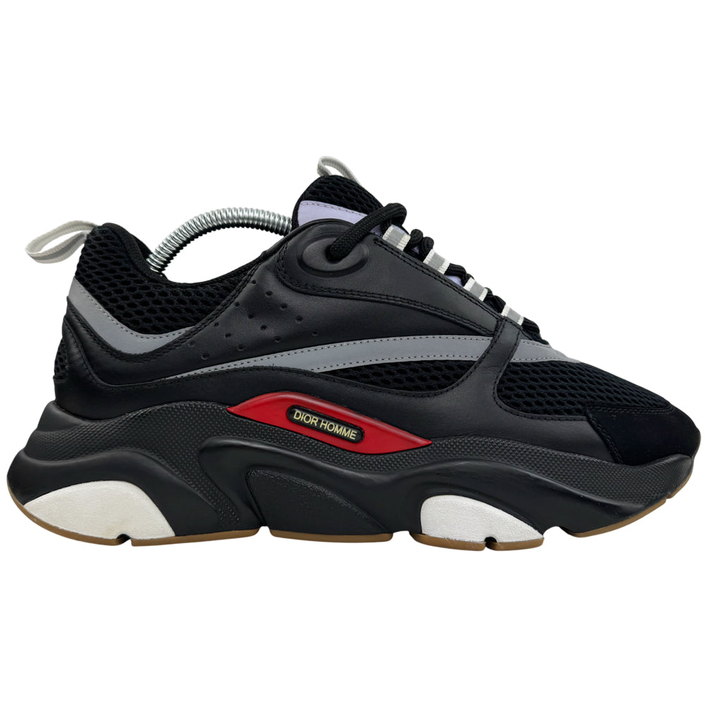CHRISTIAN DIOR B22 Black & Grey Trainers Size 8 UK LHQ1488