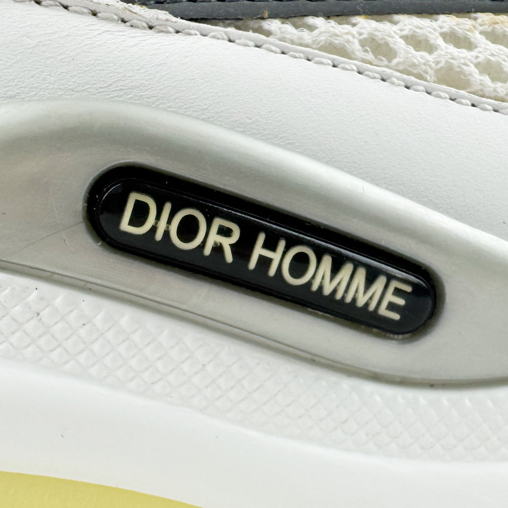 CHRISTIAN DIOR B22 White & Grey Trainers Size 8 UK LHQ1489