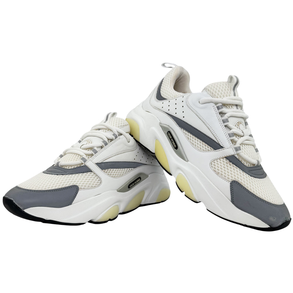 CHRISTIAN DIOR B22 White & Grey Trainers Size 8 UK LHQ1489