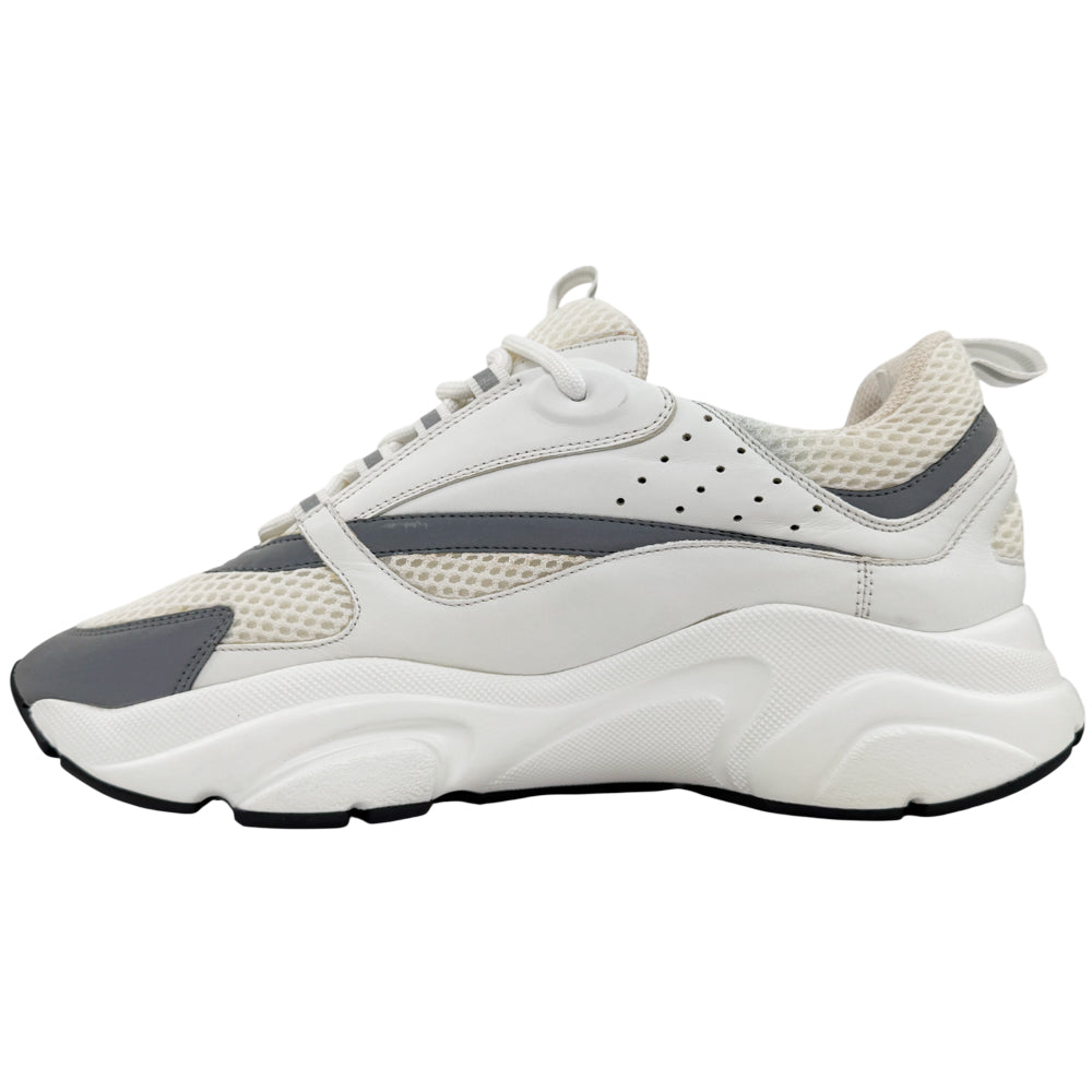 CHRISTIAN DIOR B22 White & Grey Trainers Size 8 UK LHQ1489