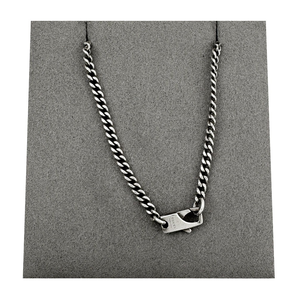 GUCCI Interlocking GG Silver Necklace LHQ1491