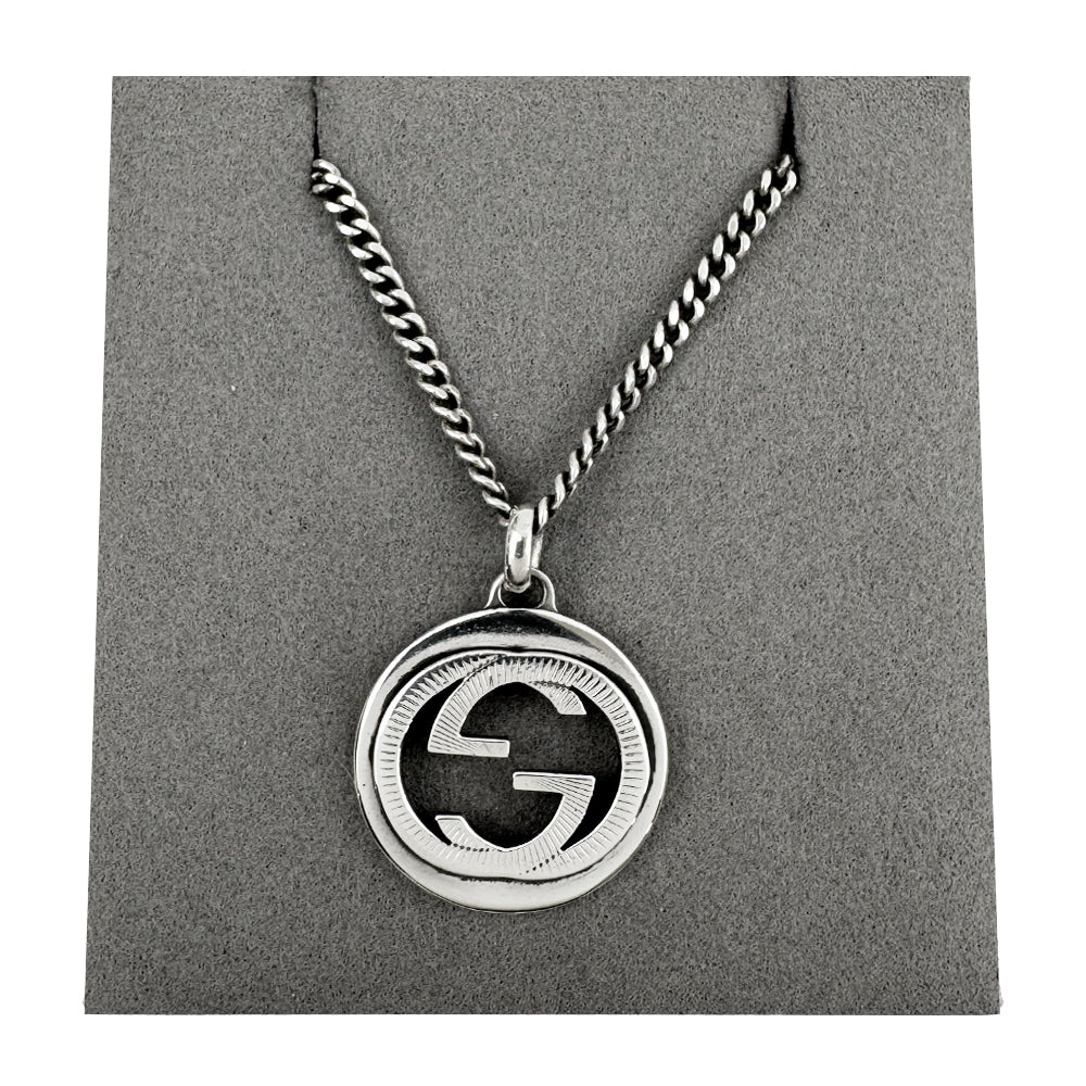 GUCCI Interlocking GG Silver Necklace LHQ1491