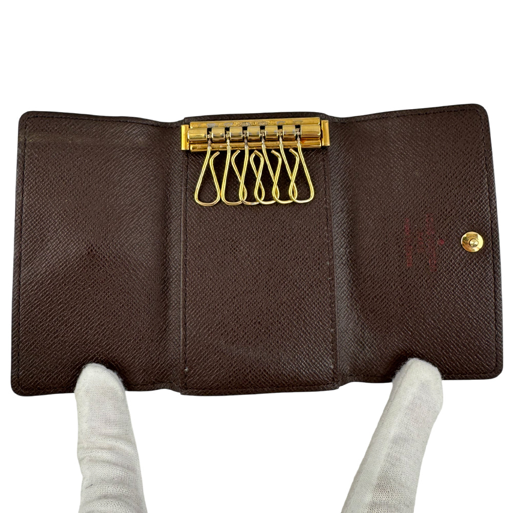 LOUIS VUITTON Damier Ebene 6 Key Holder LHQ1494